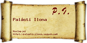 Palásti Ilona névjegykártya